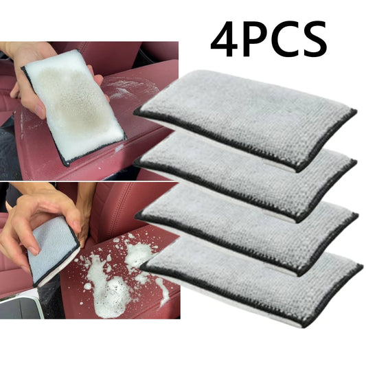 4PCS Suede Sponge Car Wash Pad Soft